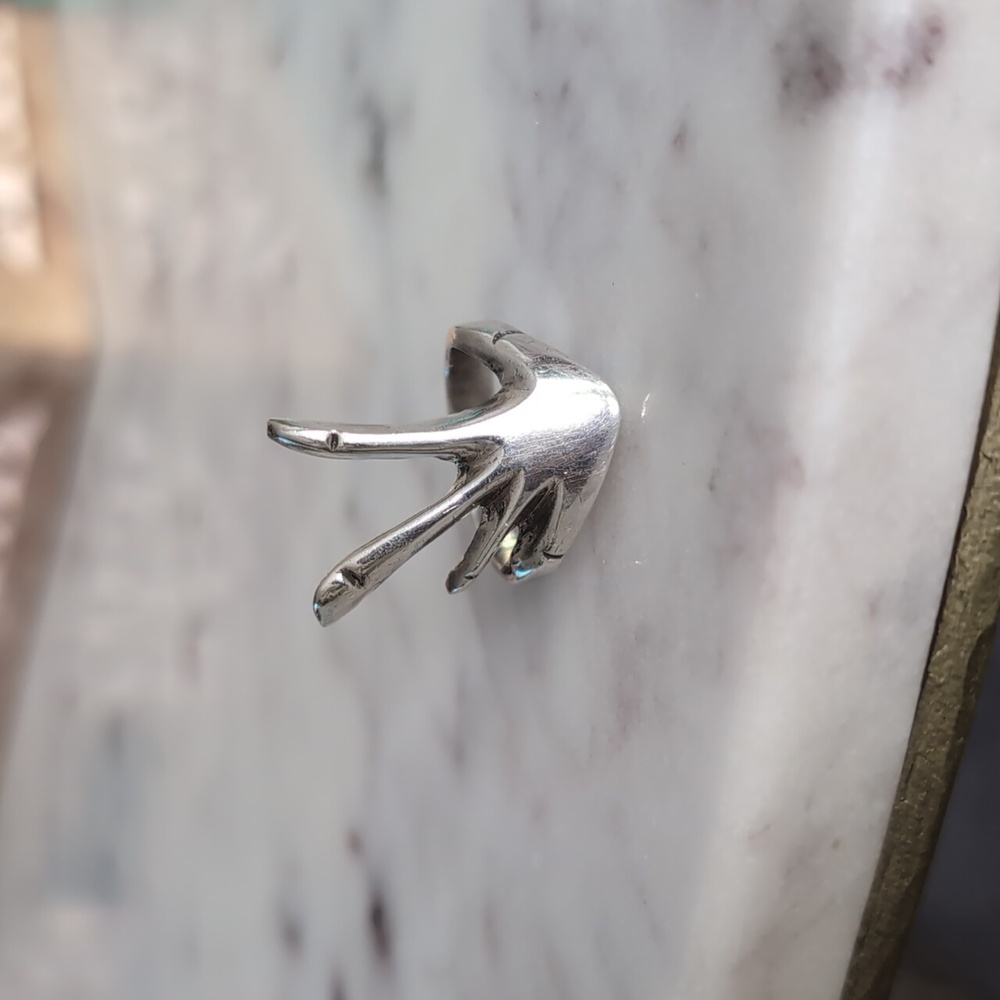 Sterling Silver Hand Ring - image 6